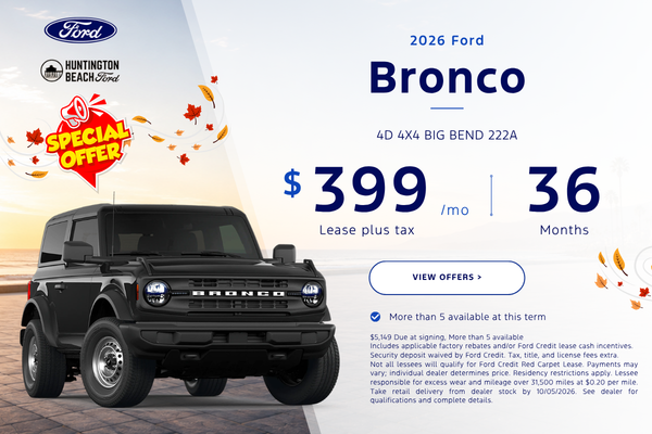 Labor Day Sale 2026 Ford Bronco