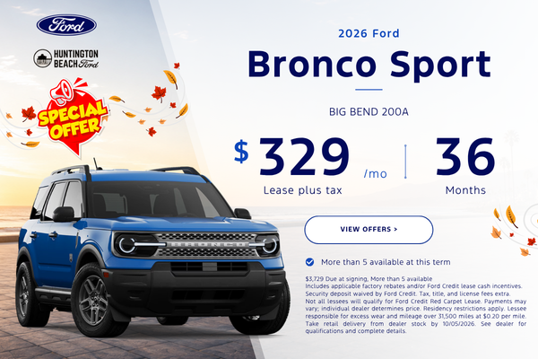 Labor Day Sale 2026 Ford Bronco Sport